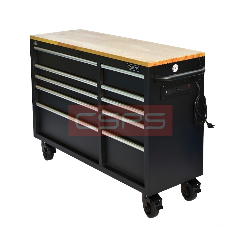 Tủ dụng cụ CSPS 132cm-10 hộc kéo tay cầm đen, trắng, vàng - Ảnh 6
