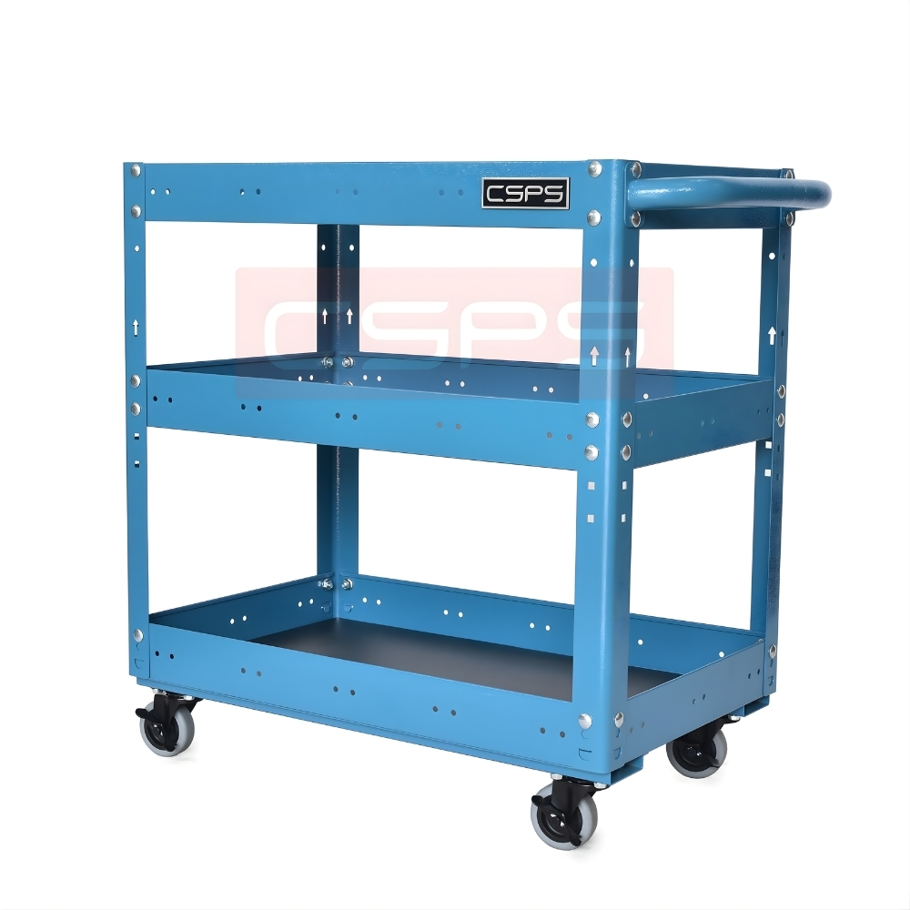 Xe đẩy CSPS 3 ngăn-71cm màu xanh - Ảnh 2