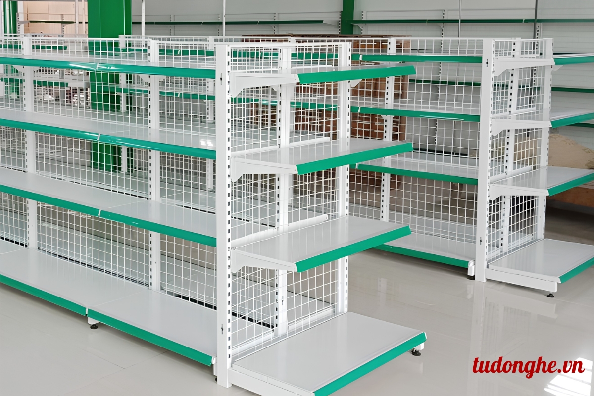 Mẫu kệ bán hàng tạp hóa đôi