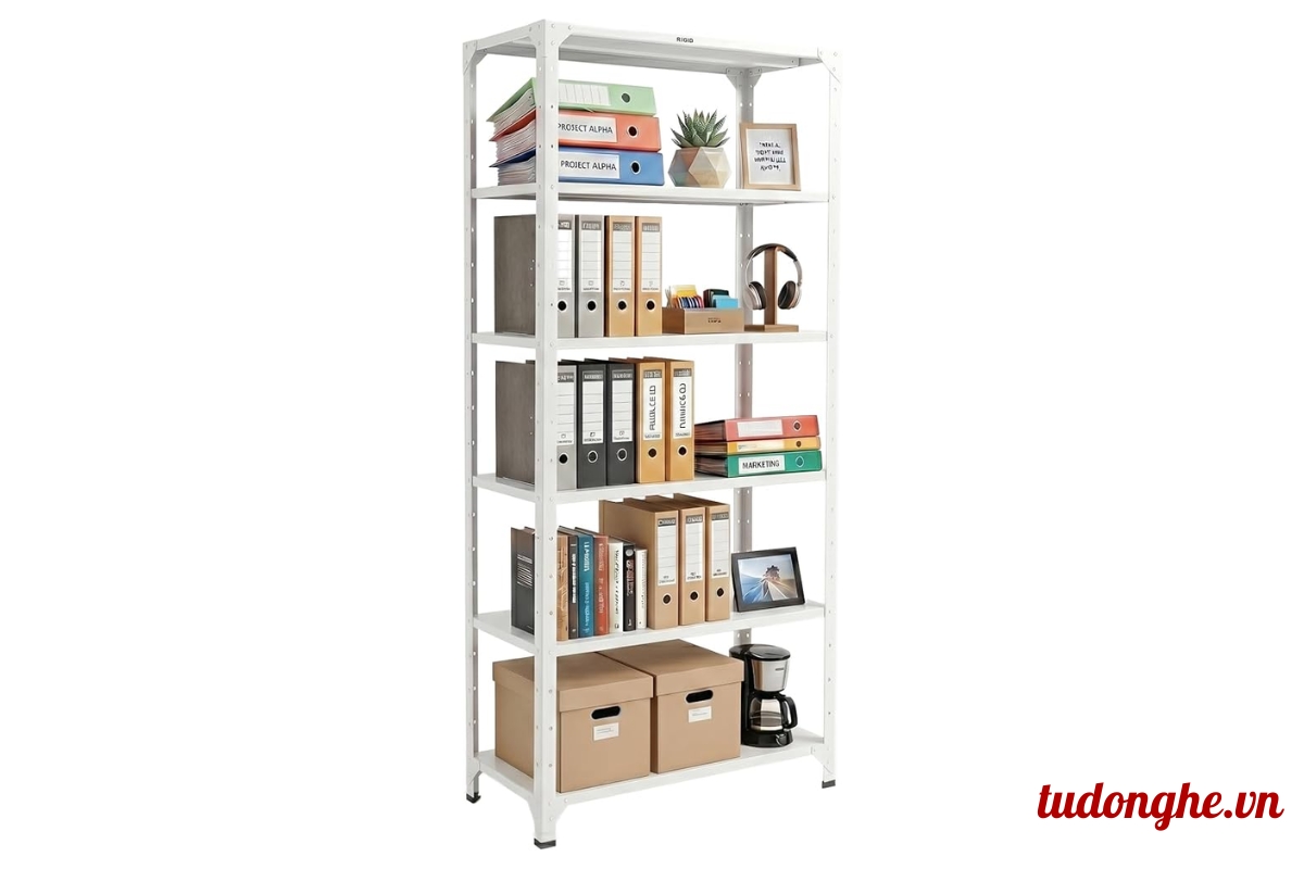 Kệ sắt V lỗ ứng dụng trong làm việc và học tập
