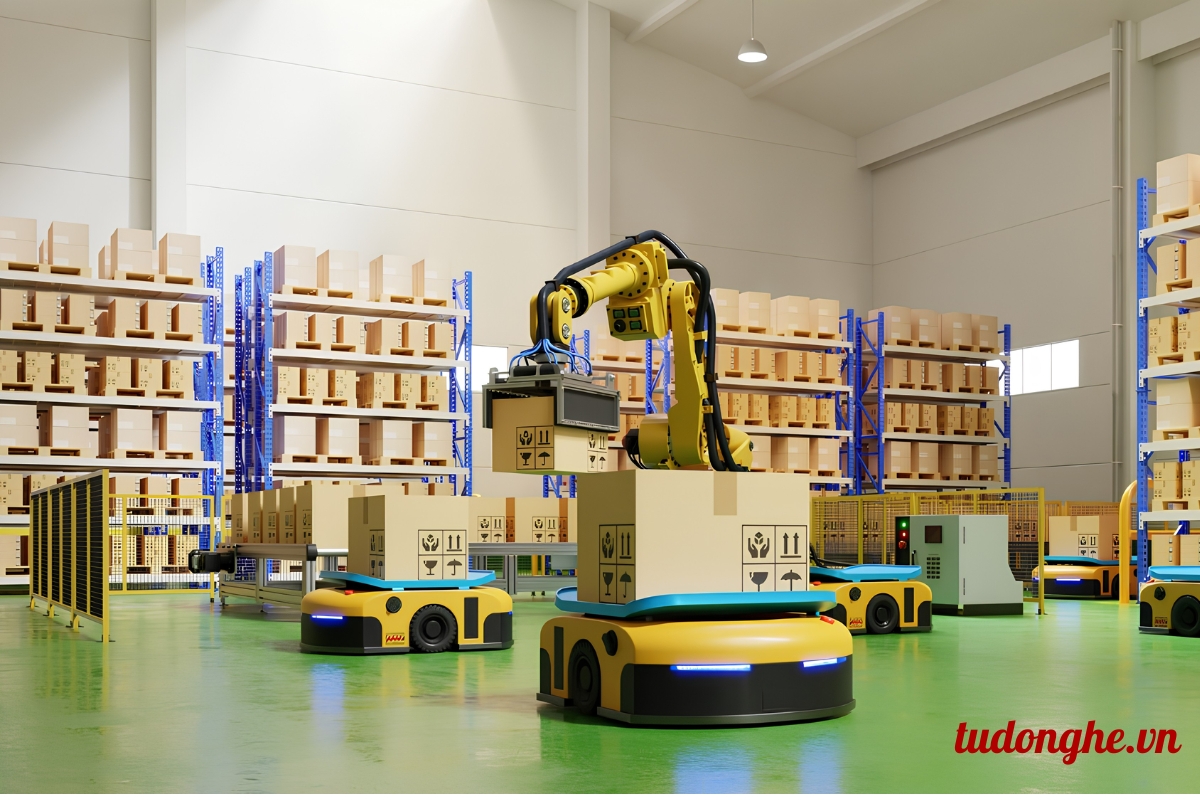 Kệ sắt V lỗ ứng dụng trong kho bãi