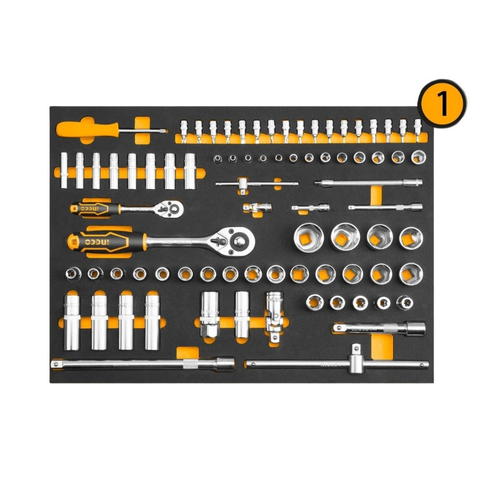 Tủ đồ nghề 7 ngăn 162 chi tiết Ingco HTCS271621