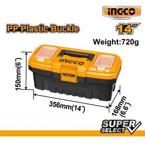 Hộp nhựa đựng dụng cụ 14 inch khóa nhựa PP Ingco PBX1401