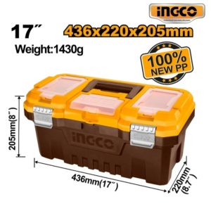 Hộp nhựa đựng dụng cụ 17 inch khóa kim loại Ingco PBX1702