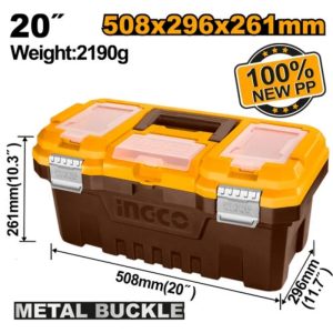 Hộp nhựa đựng dụng cụ 20 inch khóa kim loại Ingco PBX2002