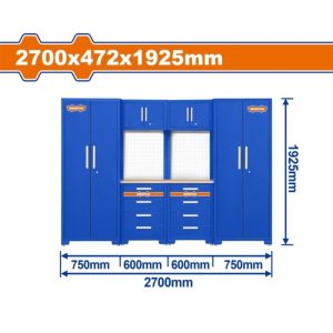 Bộ 6 tủ lưu trữ đồ nghề trong gara 700x472x1925mm Wadfow WCS3A06