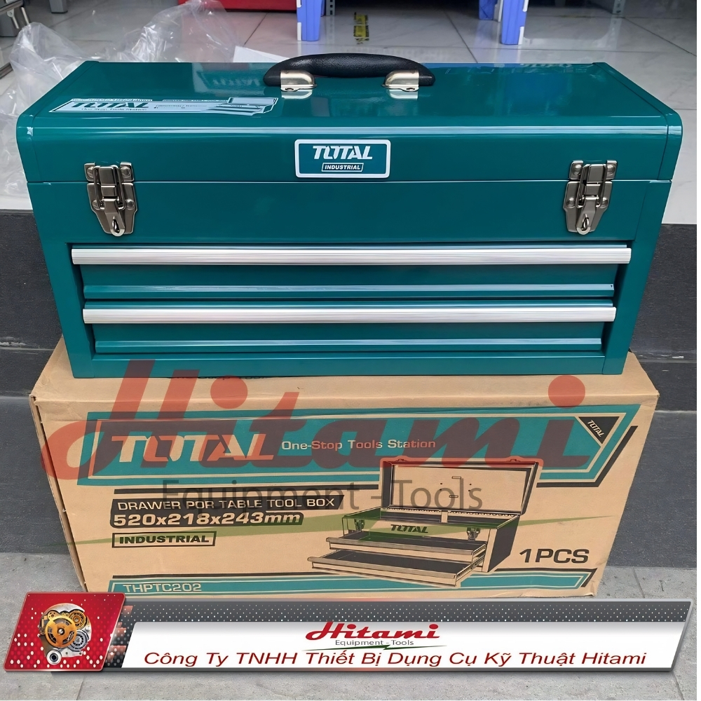 Hộp công cụ 2 ngăn kéo di động Total THPTC202