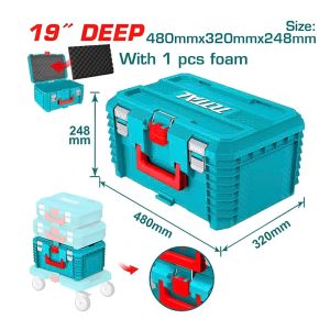 Hộp đựng đồ nghề xếp chồng sâu 19″ Total TPBXS103