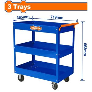 Xe đẩy đựng đồ nghề 3 ngăn 719x365x663mm Wadfow WCS1A13