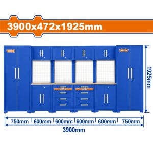 Bộ 8 tủ lưu trữ đồ nghề trong gara 3300x472x 1925mm Wadfow WCS3A10