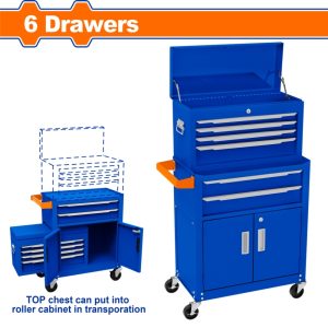 Tủ xe đẩy đựng đồ nghề 6 ngăn Wadfow WCS4A08