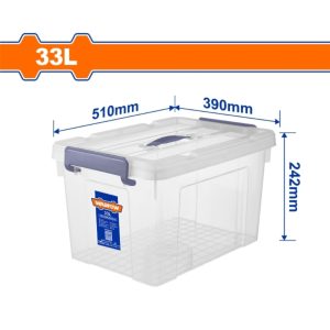 Hộp nhựa trữ kho trắng trong 33L Wadfow WTB2335