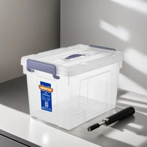Hộp nhựa trữ kho trắng trong 87L Wadfow WTB2390