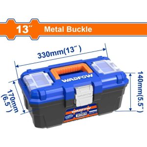 Hộp nhựa đựng dụng cụ 13″ khóa kim loại Wadfow WTB3313