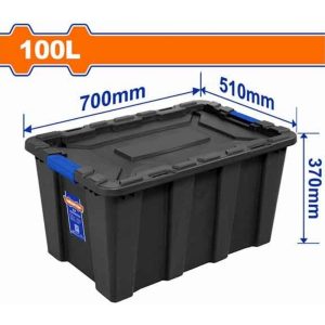 Hộp nhựa trữ kho đen 100L Wadfow WTB331B