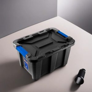 Hộp nhựa trữ kho đen 25L Wadfow WTB3325