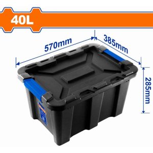 Hộp nhựa trữ kho màu đen 40L Wadfow WTB3340
