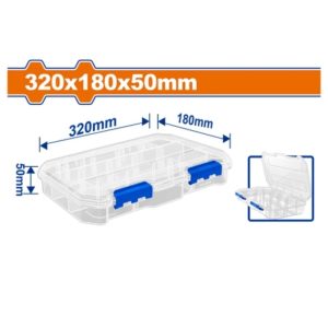 Hộp nhựa trong suốt chia 13 ngăn 320x180x50mm Wadfow WTB8342