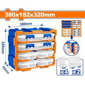 Bộ tủ gồm 2 hộp 13 ngăn và 4 hộp 6 ngăn 380x182x320m Wadfow WTB8346