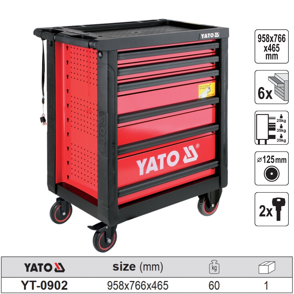 Tủ đựng đồ nghề cao cấp 6 ngăn Yato YT-0902