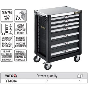 Tủ đựng đồ nghề cao cấp 7 ngăn Yato YT-0904