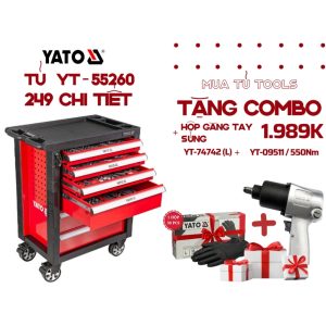 Tủ đồ nghề sửa chữa cao cấp 249 chi tiết Yato YT-55260
