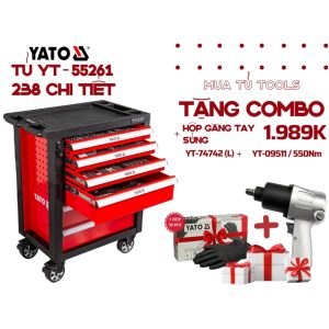 Tủ đồ nghề sửa chữa cao cấp 238 chi tiết Yato YT-55261