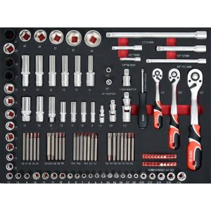 Tủ đồ nghề sửa ô tô CƠ BẢN 162 chi tiết Yato YT-55280