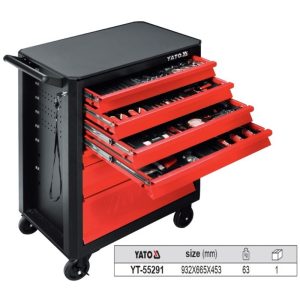 Tủ đồ nghề sửa chữa cao cấp 141 chi tiết Yato YT-55291