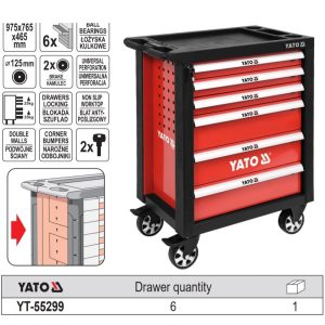 Tủ đồ nghề cao cấp 6 ngăn Yato YT-55299