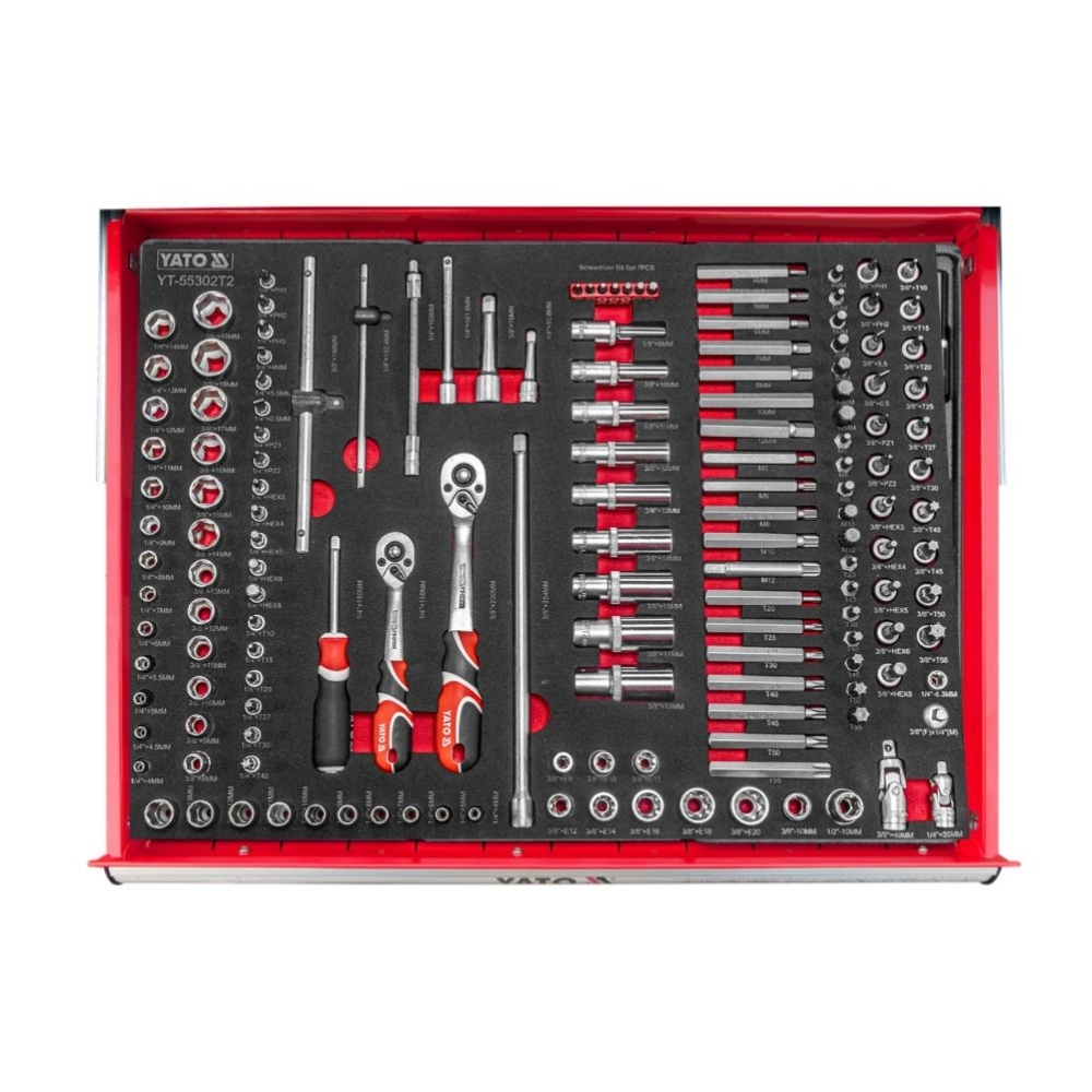 Tủ đồ nghề 7 ngăn 400 chi tiết FULL OPTION Yato YT-55302