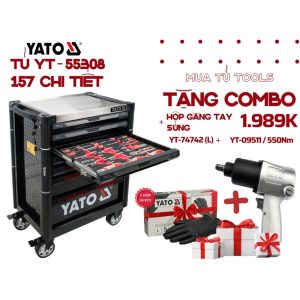 Tủ đồ nghề 7 ngăn DIY 157 chi tiết Yato YT-55308
