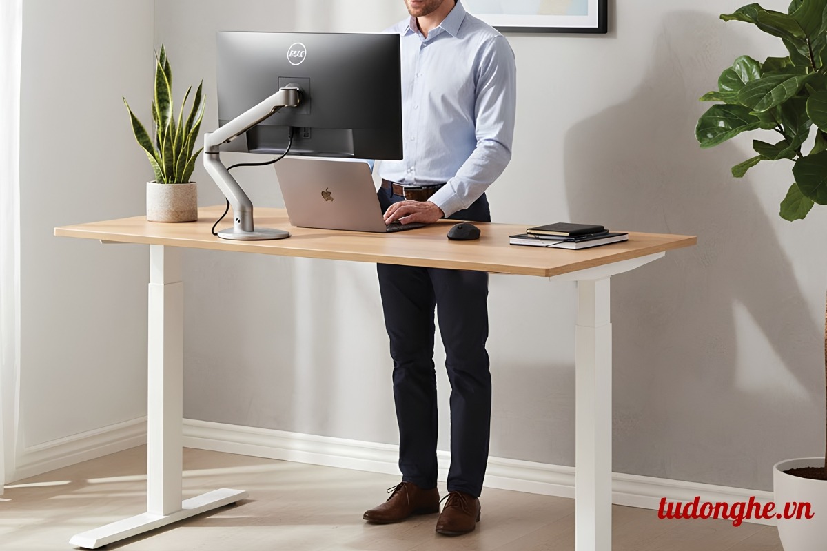 Bàn nâng hạ chiều cao hỗ trợ tư thế làm việc chuẩn