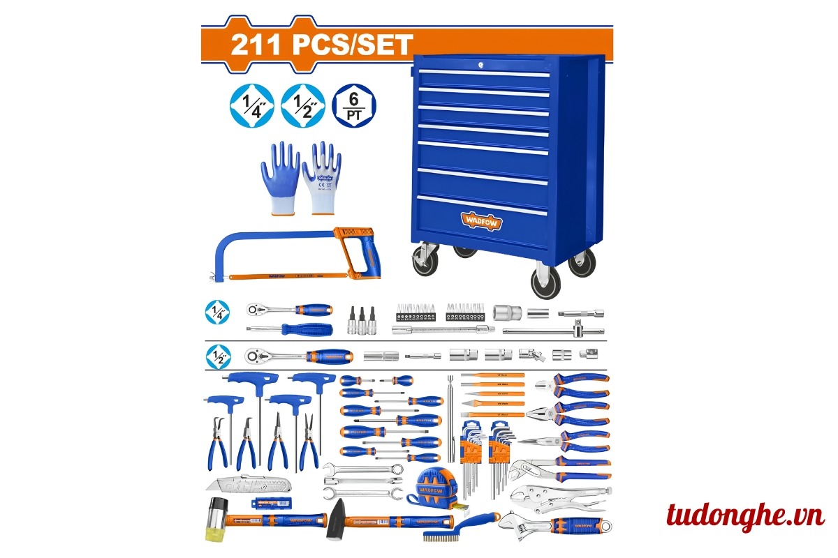 Tủ đồ nghề 7 ngăn 211 chi tiết Wadfow WHS3211